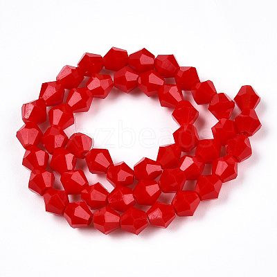 Opaque Solid Color Imitation Jade Glass Beads Strands EGLA-A039-P6mm-D02-1