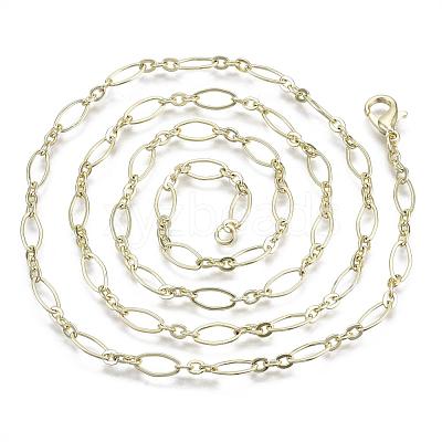 Brass Cable Chains Necklace Making MAK-S072-16B-14KC-1