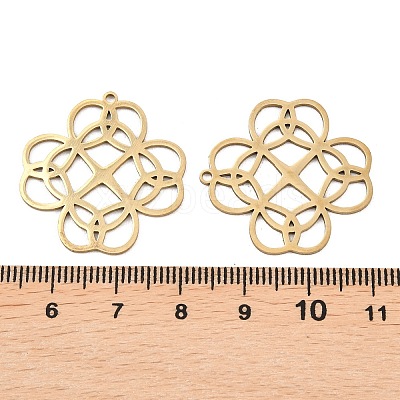 Hollow 201 Stainless Steel Pendants STAS-I364-17G-1