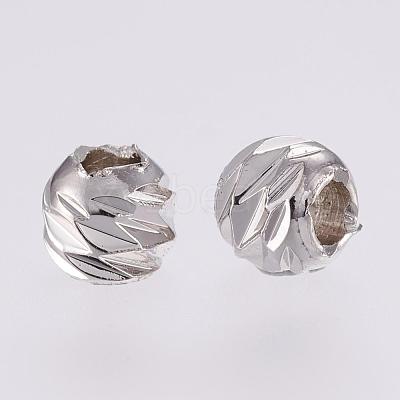 Carved Brass Beads KK-G312-02P-4mm-1