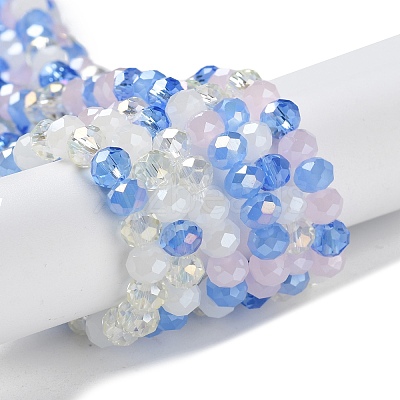 Glass Beads Strands EGLA-A034-M6mm-18-1