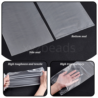 100Pcs Rectangle PE Plastic Film Storage Bags ABAG-WH0038-81A-1