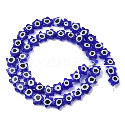 Handmade Evil Eye Lampwork Beads Strands LAMP-G166-02E-1