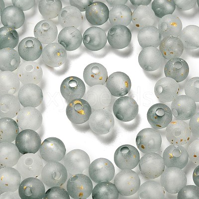 Frosted Transparent Acrylic Beads OACR-F013-13F-1