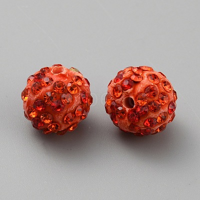 Handmade Polymer Clay Rhinestone Beads CLAY-WH0011-08K-1