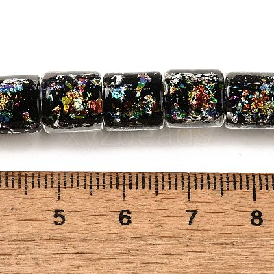 Handmade Dichroic Foil Glass Beads Strands DICH-U001-09G-1