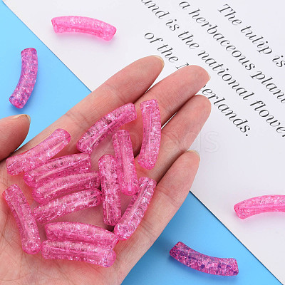 Transparent Crackle Acrylic Beads CACR-S009-001A-N82-1