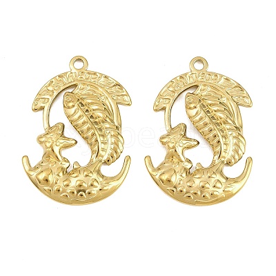 304 Stainless Steel Pendants STAS-K309-03A-G-1