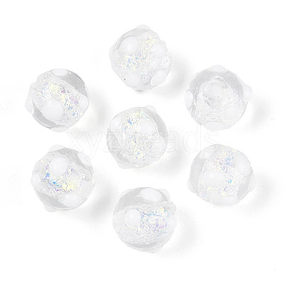 Handmade Foil Lampwork Beads Strands FOIL-T008-02A-1