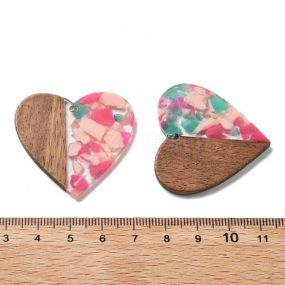 Resin and Walnut Pendants FIND-R051-09B-1