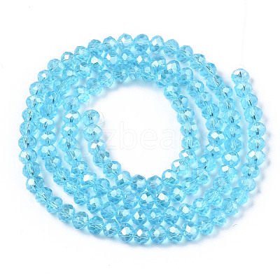 Electroplate Glass Beads Strands EGLA-A034-T4mm-B14-1