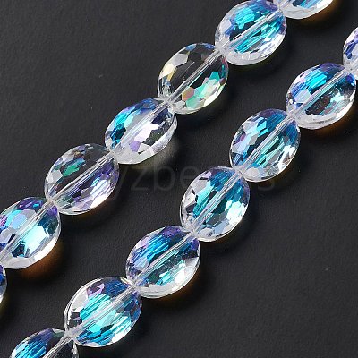 Faceted Glass Beads Strands EGLA-E030-01F-1