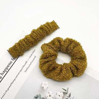 Plush Hairband and Watch Band For iWatch Series 7 Winter limit Smart Watches Size 38mm/41mm/40mm COHT-PW0001-07A-01-1