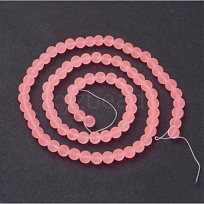 Baking Paint Transparent Glass Bead Strands X-GLAA-S031-10mm-28-1