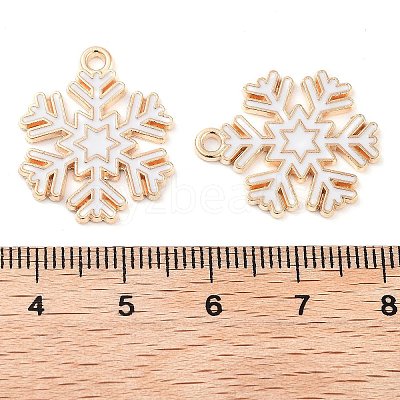 Christmas Theme Barrel Plating Alloy Enamel Pendants PALLOY-S192-01KCG-01-1