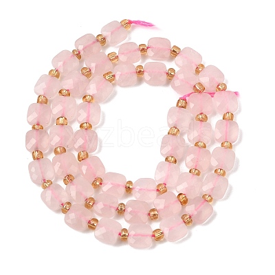 Natural Rose Quartz Beads Strands GG-CBA96AE-A10-6x6mm-1
