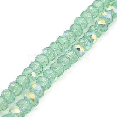 Baking Paint Transparent Glass Beads Strands DGLA-A034-J8mm-B-1