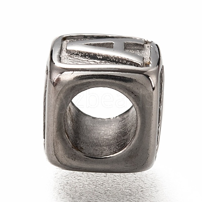 Tarnish Resistant 304 Stainless Steel European Beads X-OPDL-L020-001A-1