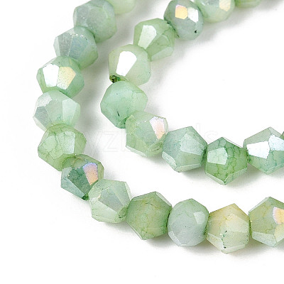 Ombre Effect Dyed Glass Beads Strands LS-GLAA-T025-4mm-09E-1
