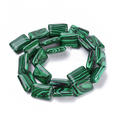 Synthetic Malachite Beads Strands G-T063-01-1