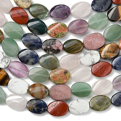 Natural Mixed Gemstone Beads Strands G-D354-C01-1