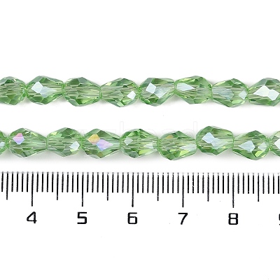 Transparent Electroplate Glass Beads Strands EGLA-N013-T8mm-B13-1