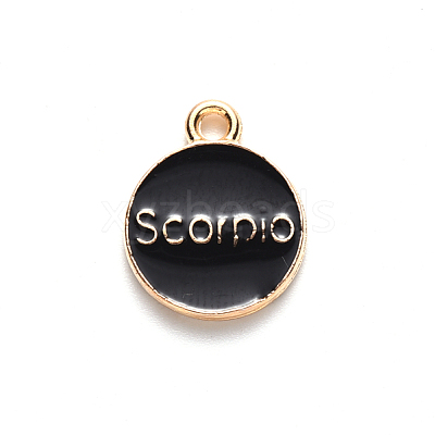 Alloy Enamel Pendants X-ENAM-S124-01A-08L-1