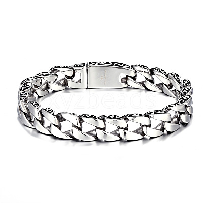 Alloy Curb Chain Bracelet for Men WG16336-01-1-1