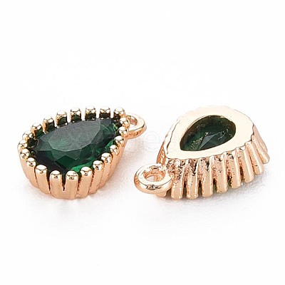 Brass Inlaid Cubic Zirconia Charms KK-S356-771F-1