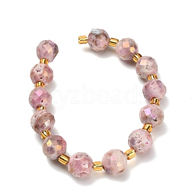 Electroplated Natural Druzy Geode Crystal Beads Strands G-F833-P01-10mm-1
