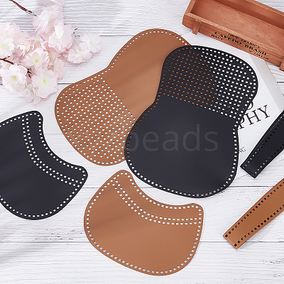 2 Sets 2 Colors PU Leather Basket Bottoms DIY-CA0001-72-1