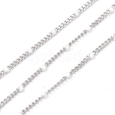 304 Stainless Steel Enamel Curb Chains CHS-P013-01P-11-1