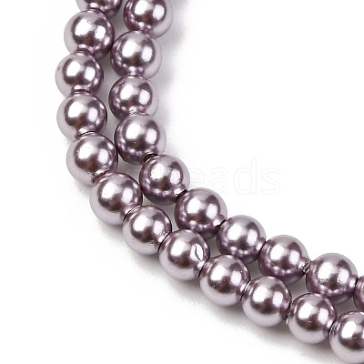 Electroplated Shell Pearl Beads Strands BSHE-G041-3mm-02-1