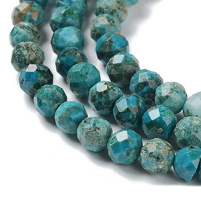 Natural Chrysocolla Beads Strands G-P514-A03-03-1