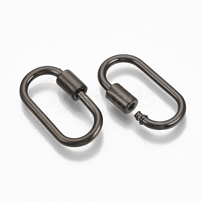 Brass Screw Carabiner Lock Charms KK-T047-07-1