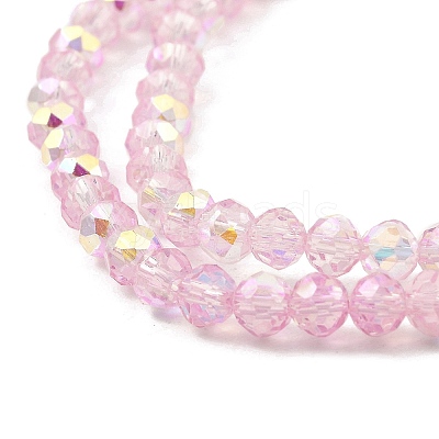 Baking Paint Transparent Glass Beads Strands DGLA-A034-J4mm-B06-1