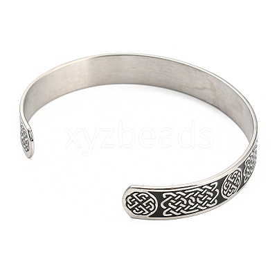 Non-Tarnish 304 Stainless Steel Open Cuff Bangles BJEW-P300-01P-1
