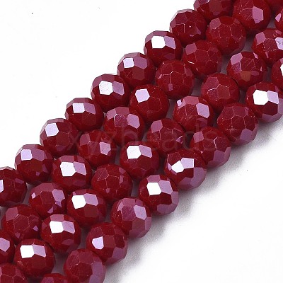 Electroplate Glass Beads Strands EGLA-A034-P2mm-A13-1