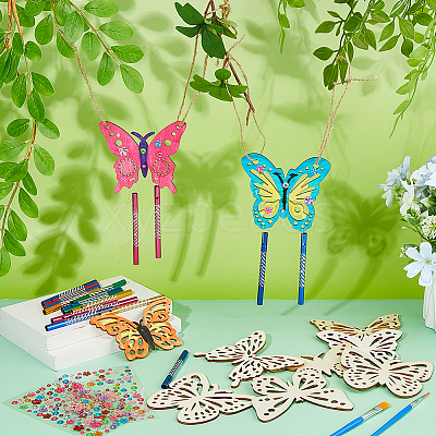 DIY Butterfly Wind Chime Making Kits DIY-FH0010-12-1