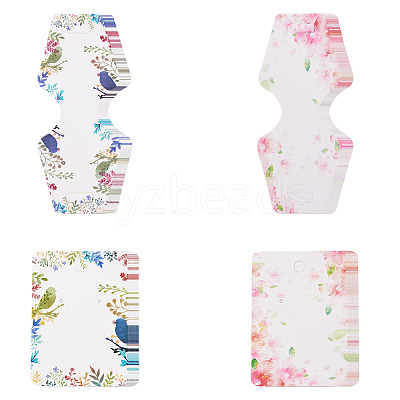 500Pcs 5 Style Paper Necklace Display Cards DIY-YS0001-27-1