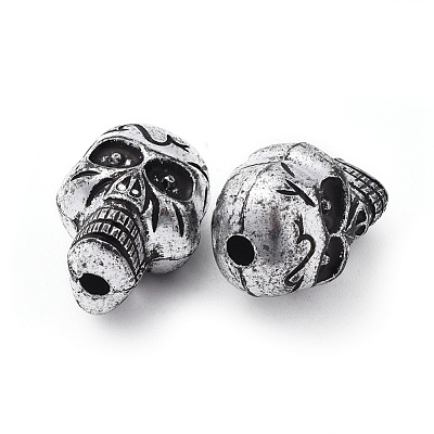 Antique Silver Plated Acrylic Beads PLS111Y-1