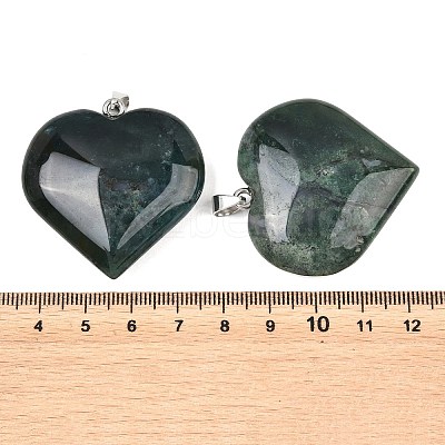Natural Moss Agate Pendants GG-K002-04P-1