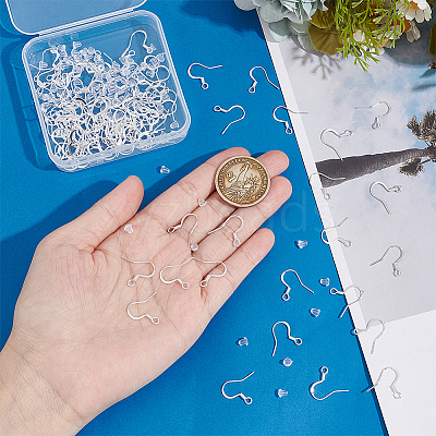 100Pcs 304 Stainless Steel Earring Hooks STAS-UN0055-13-1