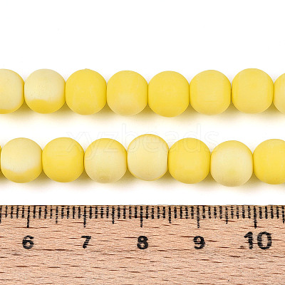 Frosted Opaque Glass Beads Strands GLAA-T032-P8mm-MBB16-1