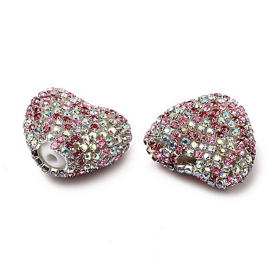 Sparkling Acrylic Heart Beads with Rhinestone Embellishment LS-OACR-NH0001-02B-02-1
