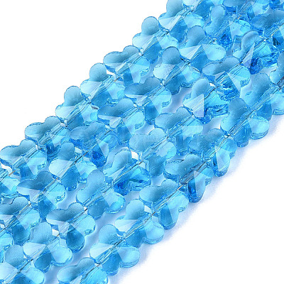 Transparent Glass Beads Strands GLAA-Q118-01A-B04-1