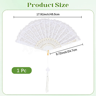 Plastic & Cloth Folding Fans AJEW-WH20020-161D-1