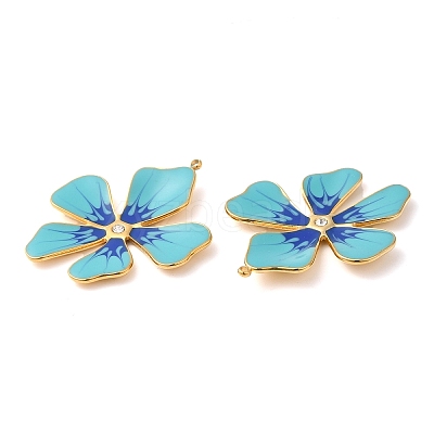 304 Stainless Steel Enamel Pendants STAS-K256-15G-02-1