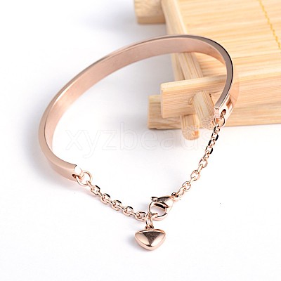 Ion Plating(IP) 304 Stainless Steel Bracelets BJEW-H0003-10RG-1