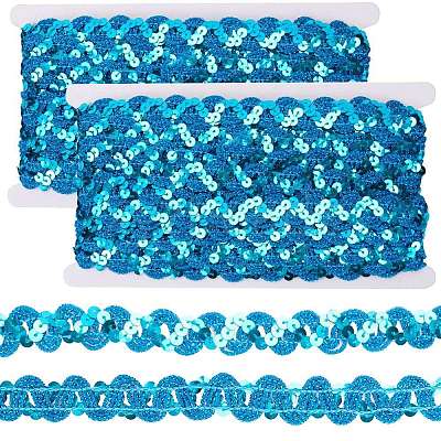 2Pcs Polyester Paillette Beads OCOR-CP0001-31C-1